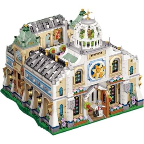 LOZ 1035 City Architecture Wedding Church Chapel Garden Party Various Modes Mini Blocks Bricks Building Toy for Children