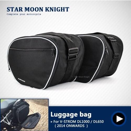 Motorcycle luggage bags Expandable Inner Bags Black Trunk Inner Bags For SUZUKI V-STROM DL1000 DL 1000 V strom DL650 2014-2020