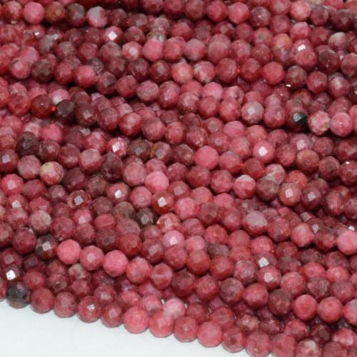 Natural Thulite Faceted Round Beads 3.5mm , Selected Color