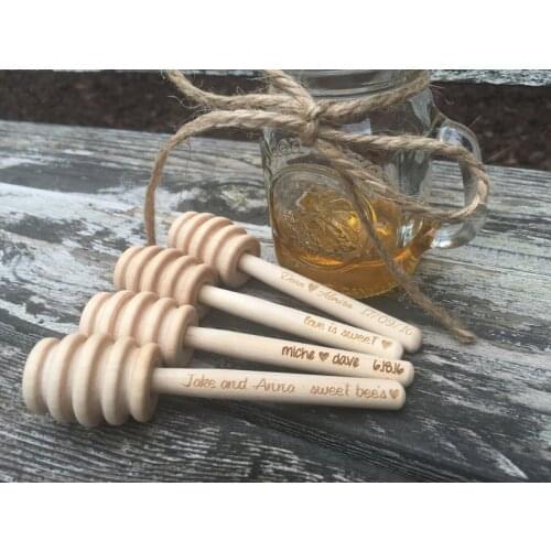Personalized Wooden Honey Dipper, Custom Engraved, Mini Wooden Honey Dipper, Personalised wooden spoon, Wooden gifts, Spoon Dipp