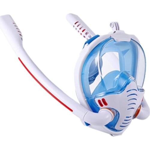 Swimming Mask Double Adult Snorkeling Masks Scuba Diving Goggles Breathing Tube Silicone Full Dry Equipment Men Women 2021
