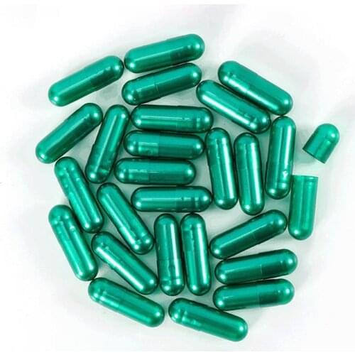 1000PCS Standard Size 00# Green Hard Gelatin Empty Capsules, Medicinal Hollow Gelatin Capsules ,joined Or Separated Capsules