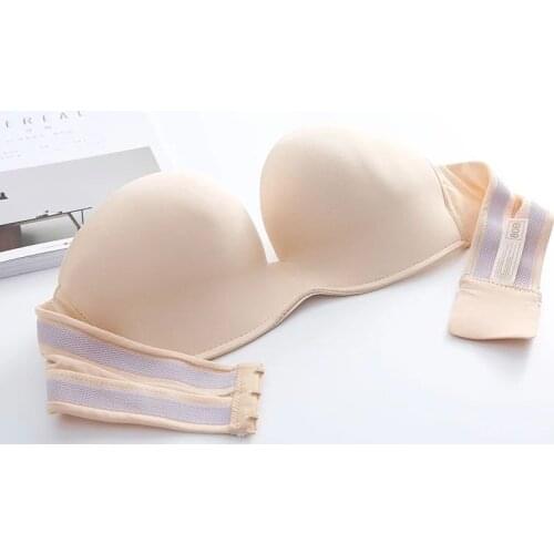 Sanderala Sexy Women Seamless Underwear Lingerie Strapless Bra Wedding Dress Push Up Lace Invisible Backless Lingerie