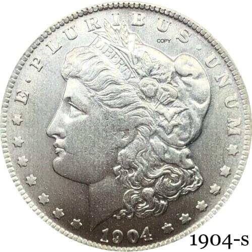 United States Of America 1904 S Morgan One Dollar US Coin Liberty Cupronickel Silver Plated In God We Trust Copy Coin