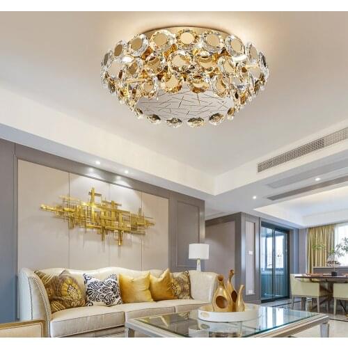 New Modern Crystal Ceiling Chandelier for Living Room Gold Bedroom Chandeliers Lighting Fixture Luxury Home Decor Lamps