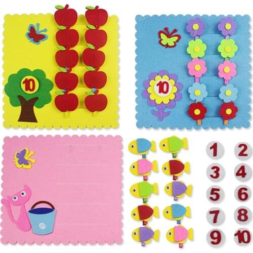 Cute Pig Cock Frog Bear Animal Design Area Card Felt Bag Kid Awarding Felt Bag For Decoration of Kindergarten, Kids Room, Class