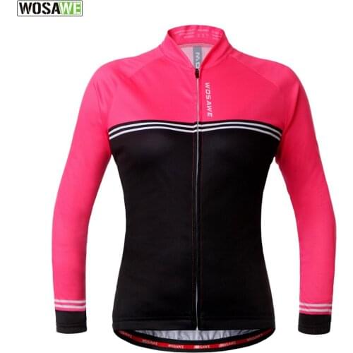 WOSAWE Cycling jersey women long sleeve 2019 Bike MTB bicycle clothes for womens Jacket road bike clothes jersey
