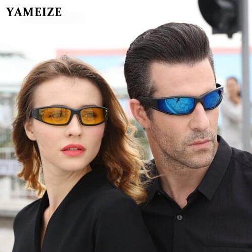 YAMEIZE Anti-Glare Night-Vision Glasses Men Women Polarized Sunglasses Yellow Lens Car Driving Glasses Enhanced Light Eyewear