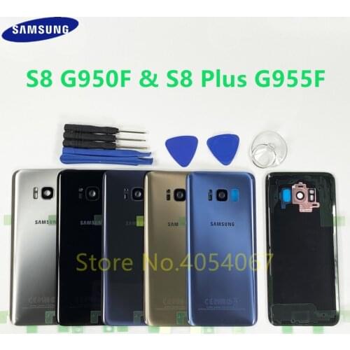 NEW Rear Panel Battery Glass Back Door Cover For Samsung Galaxy S8 G950 G950F S8 Plus G955 G955F Pre-adhesive Stickers + Tools