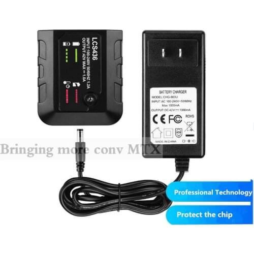 For Black&Decker 36V/40V Li-ion batteries Charger LBXR36 LBXR2036 LBX2040 Cordless Power Tool LSW36 LST136 Battery Charging 1A