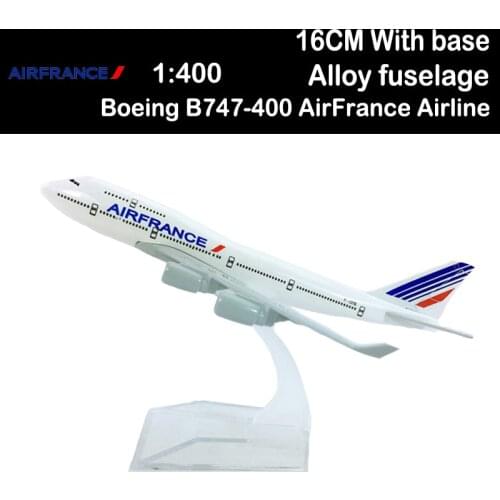 16CM 1:400 Boeing 747 B747 Model AirFrance Airlines Base Airbus Metal Alloy Aircraft Plane Airliner Display Adult Gift Souvenirs