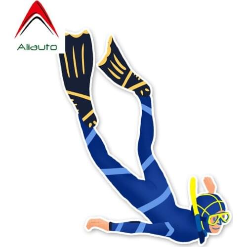 Aliauto Interesting Coolest Dive Car Stickers Accessories Waterproof Reflective Cover Scratch Cartoon Decal PVC,13cm*10cm