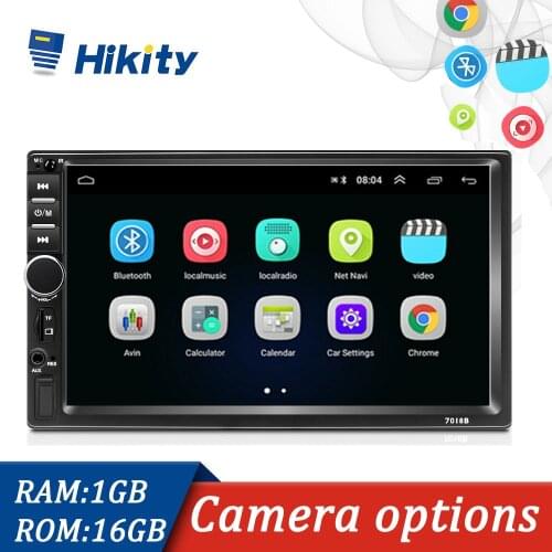 Hikity 1+16GB Android 9.1Car Radio 2 Din Car Multimedia player 7'' GPS Autoradio For Volkswagen Nissan Hyundai Kia Toyota KIA