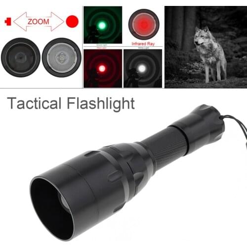 C16 Zoomable Focus Adjustable 1500 Lumens XPE Infrared Light 850nm LED Range Radiation Flashlight for Hunting and Fishing