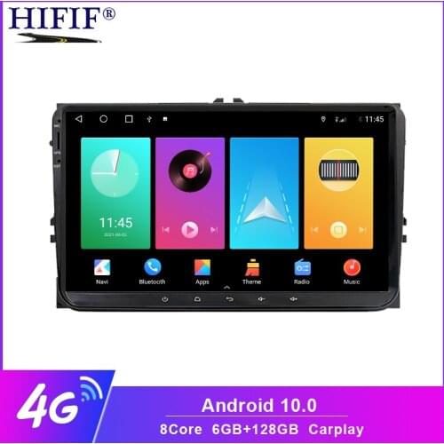 New! 9" Android 10 Car GPS Navigation for VW Volkswagen SKODA GOLF 5 Golf 6 POLO PASSAT B5 B6 JETTA TIGUAN dvd player BT RDS