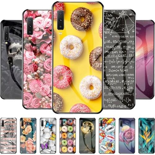 For Samsung A7 2018 Cases Tempered Glass Bumper Samsung Galaxy A50 A70 A42 A40 A41 A50S A8 A6 Plus 2018 A60 Silicon Back Cover