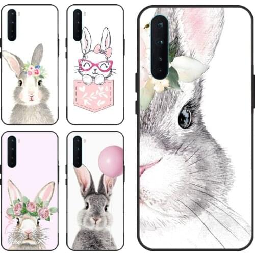 Cute Bunny Rabbit Case For Oneplus 8 9 Pro 8T Nord 9R Cover For OPPO Realme GT Neo C3 C11 C21 Q3 6 7 8 Pro