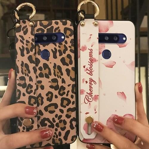 Kickstand Cover Phone Case For LG Q70 TPU Silicone Cartoon Anti-knock Durable Fashion Design