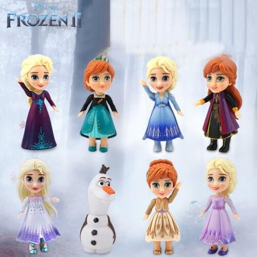 Disney Frozen Princess childrens dolls hand made toys ice snow Wonderland 2 baby Elsa Figure Doll birthday gift