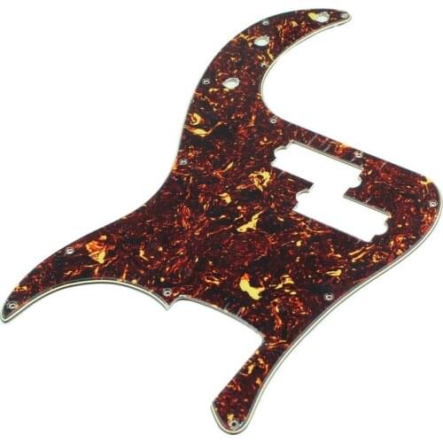 Cool Dark Red Flame Pattern 3 Ply Pickguard Scratch Plate For P Bass Guitar Part