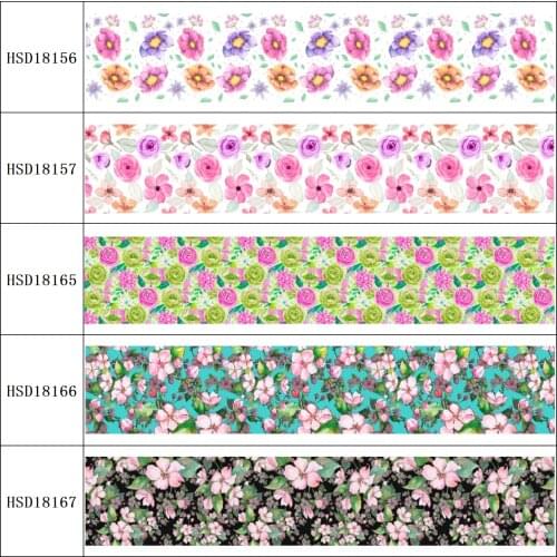 HSDRibbon free shipping 3" 75mm heat transfer printed hsd-design series Grosgrain Ribbon 50Yards/Roll