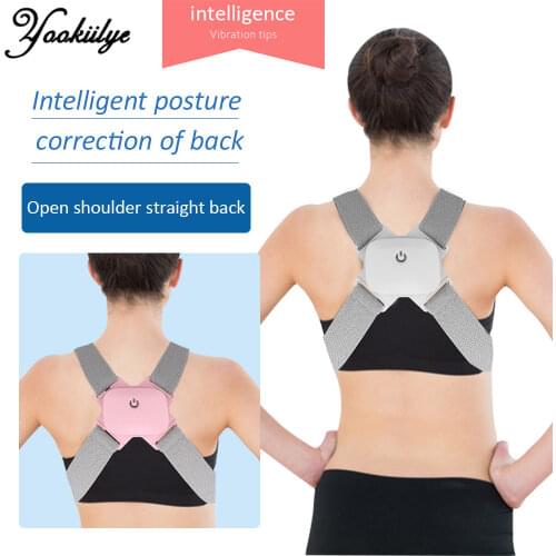 Intelligent Posture Corrector Back Shoulder Posture Correction Belt Adjustable Back Support Belt Smart Vibration Training Belt