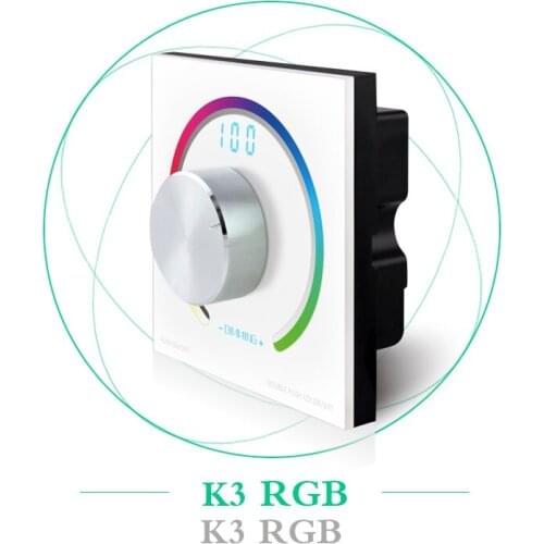 K3+T3 Constant voltage rf control wall mounted rgb led strip controller with rotary knob