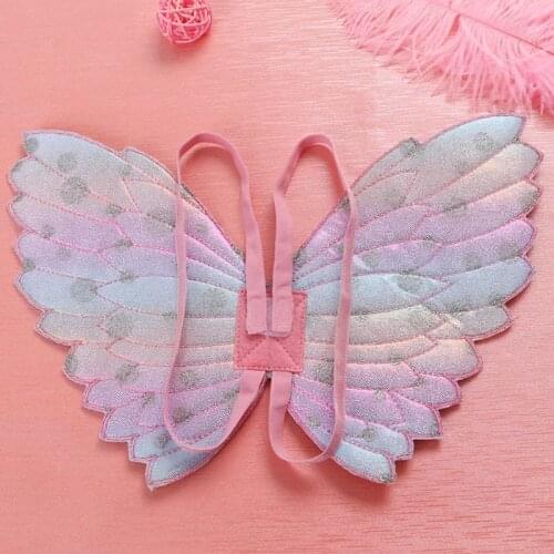 Cute Children Costumes Performance Props Gradient Color Butterfly Princess Angel Fairy Stick Kids Dress Up Playing Toys