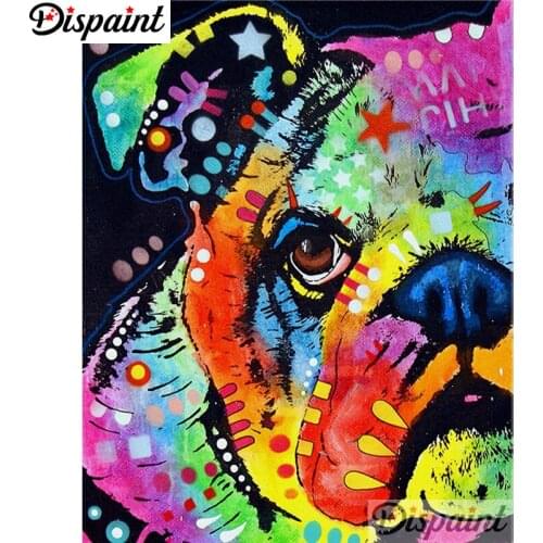 Dispaint Full Square/Round Drill 5D DIY Diamond Painting "Color dog" Embroidery Cross Stitch 3D Home Decor A01020