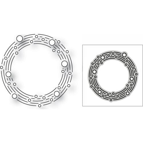 New Spotted Line Circle Wreath 2020 Metal Cutting Dies for DIY Scrapbooking Decorative and Card Making Embossing Craft No Stamps