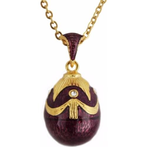 Easter Bonus Hottest Enamel HandMade Jewelry Vintage Egg Pendant Charm Crystal Rhinestone Necklace Gifts For Women Or Girls 2019