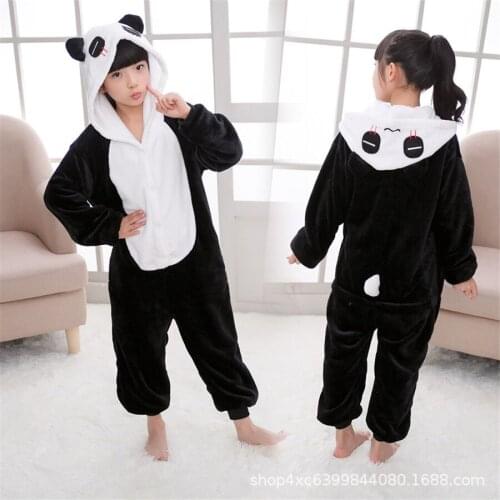 Girls Boys Panda Pajama Kids jumpsuit Sleepwear Children Animal Flannel Onesies Baby boy and girls Sleepwear
