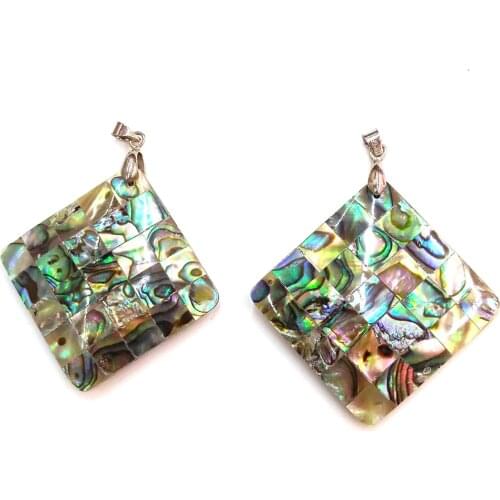 Natural shell Pendants Exquisite charms for Jewelry Making DIY Necklace bracelet earrings accessories Size 48x48mm