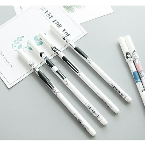 3pcs Gel pen Small fresh Cute Pen Creative Male and female 0.5mm Black Pen Office Student Use