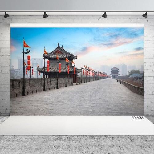 Ancient Wall Tower Modern Building Photographic Backdrop Vinyl Background for Children Baby Portrait Photoshoot Photo Studio