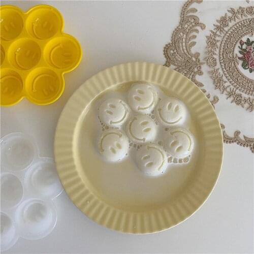 Korean Style Smiley Face Silicone Mold Smiley Face Ice Cube Chocolate Pudding Coffee Jelly