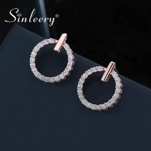 SINLEERY Earrings With Stones