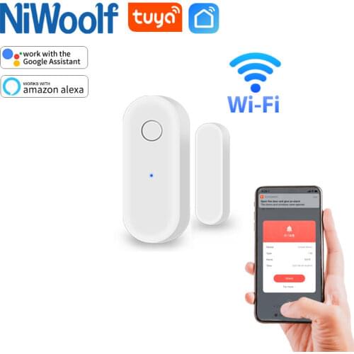 WiFi Door Sensor Smart Home Door Open / Closed Detectors Alarm Window Detector For Smart Life Or Tuya APP With Alexa Google Home