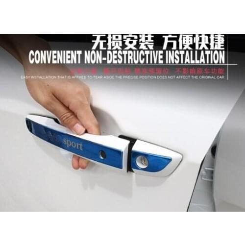 Higher star Stailness steel 8pcs car door handle cover,handle decoration Metal Sticker with logo for Honda CIVIC 2016