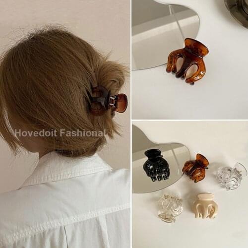 Fashion Solid Hair Claws Clamps Geometric Hair Clips Hair Crab Barrettes Plastic Hairpins Headwear Women Girls Hair Accessories