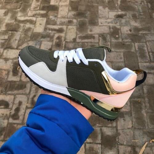 2021 fall ladies sneakers thick bottom lace up womens shoes breathable casual shoes womens shoes