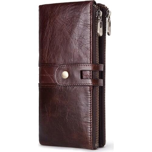 Genuine Cow Leather Women Clutch Wallet and Female Coin Purse Phone Bag Card Holder Passport Handbag Wallets for Men Luxury