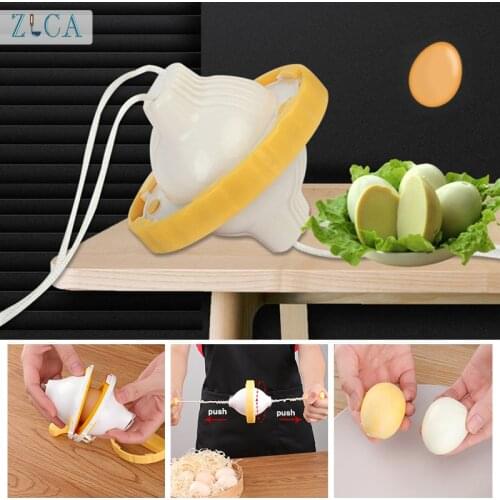 ZLCA Throw Egg Scrambler Golden Egg Shaker Mixer Scramble Eggs Whisk Inside The Shell Manual Kitchen Cooking Tools with Rope