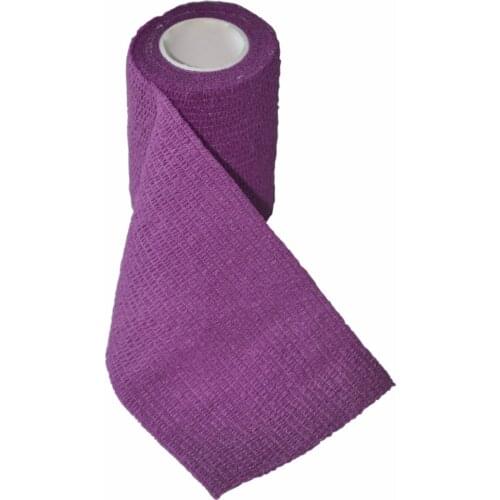 12Pcs Grip Wrap Roll Elastic Bandage 7.5cm*4.5m Purple Color Security Protection Nonwoven Sports Tape Muscle Caring Tool