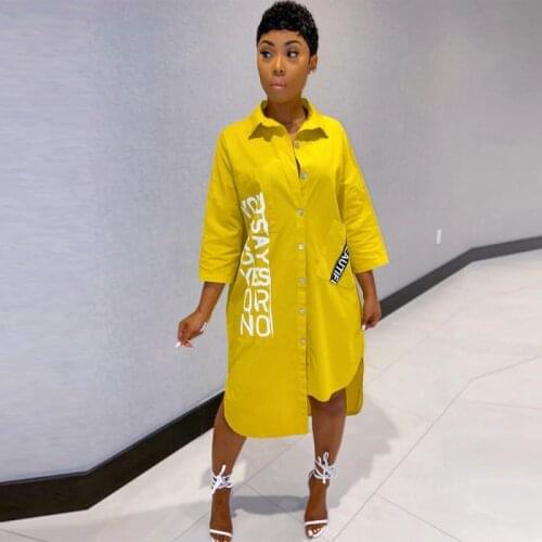 2020 Women Summer Midi Dress Letter Print Sexy Loose Ribbon Party Night Club Bandage Casual Sporty Shirt Dresses Vestidos