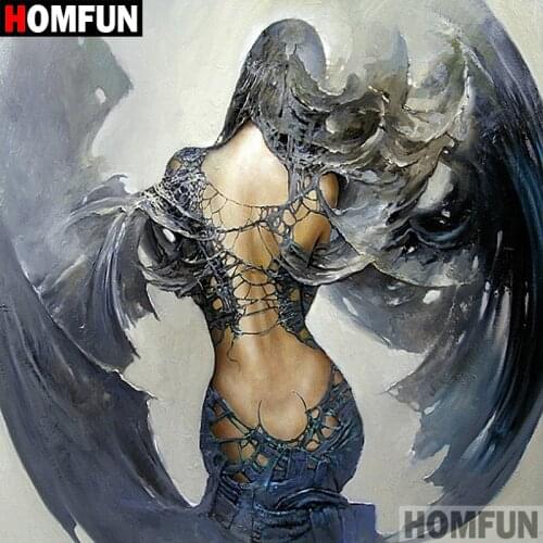 HOMFUN 5D DIY Diamond Painting Full Square/Round Drill "Cartoon woman" 3D Embroidery Cross Stitch gift Home Decor A01669