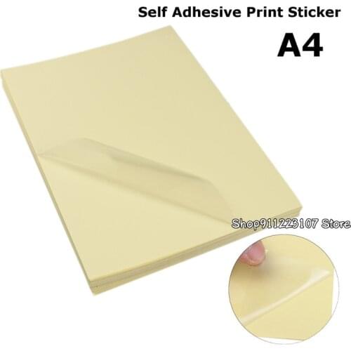 Free Shipping10pcs Clear Matte Adhesive Printer Paper A4 Self Adhesive Glossy Transparent Paper Label Sticker for Laser Printers