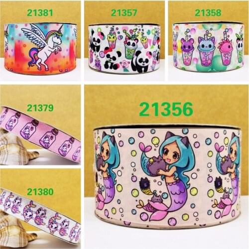 Free shipping 50 yard cartoon printed grosgrain ribbon 21381