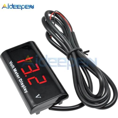 Digital Voltmeter DC 3-18V Digital Voltmeter Voltage Volt Panel Meter 0.56'' LED Display For 6V 12V Electromobile Motorcycle Car