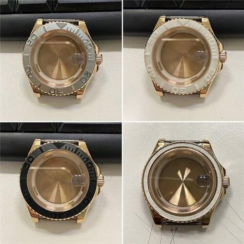 For Mingzhu 2813 for 8215 8200 40MM Case Stainless Steel Yacht Rose Gold Watch Case Watch Accessories